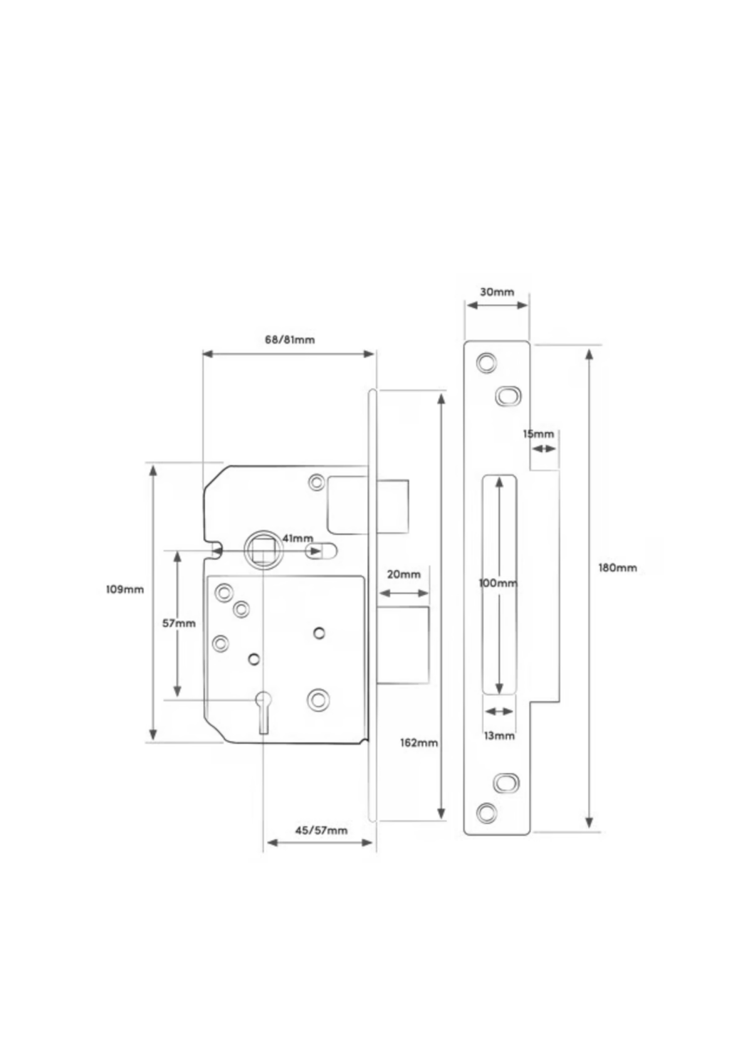 TSS British Standard 5 Lever Mortice Sashlock