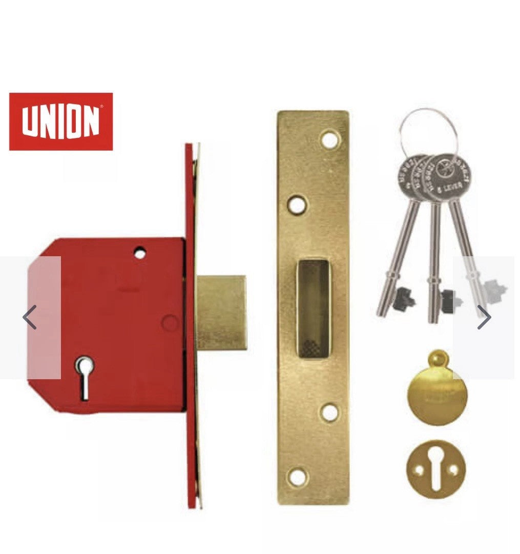Union 2134E British Standard  5 Lever Mortice Deadlock