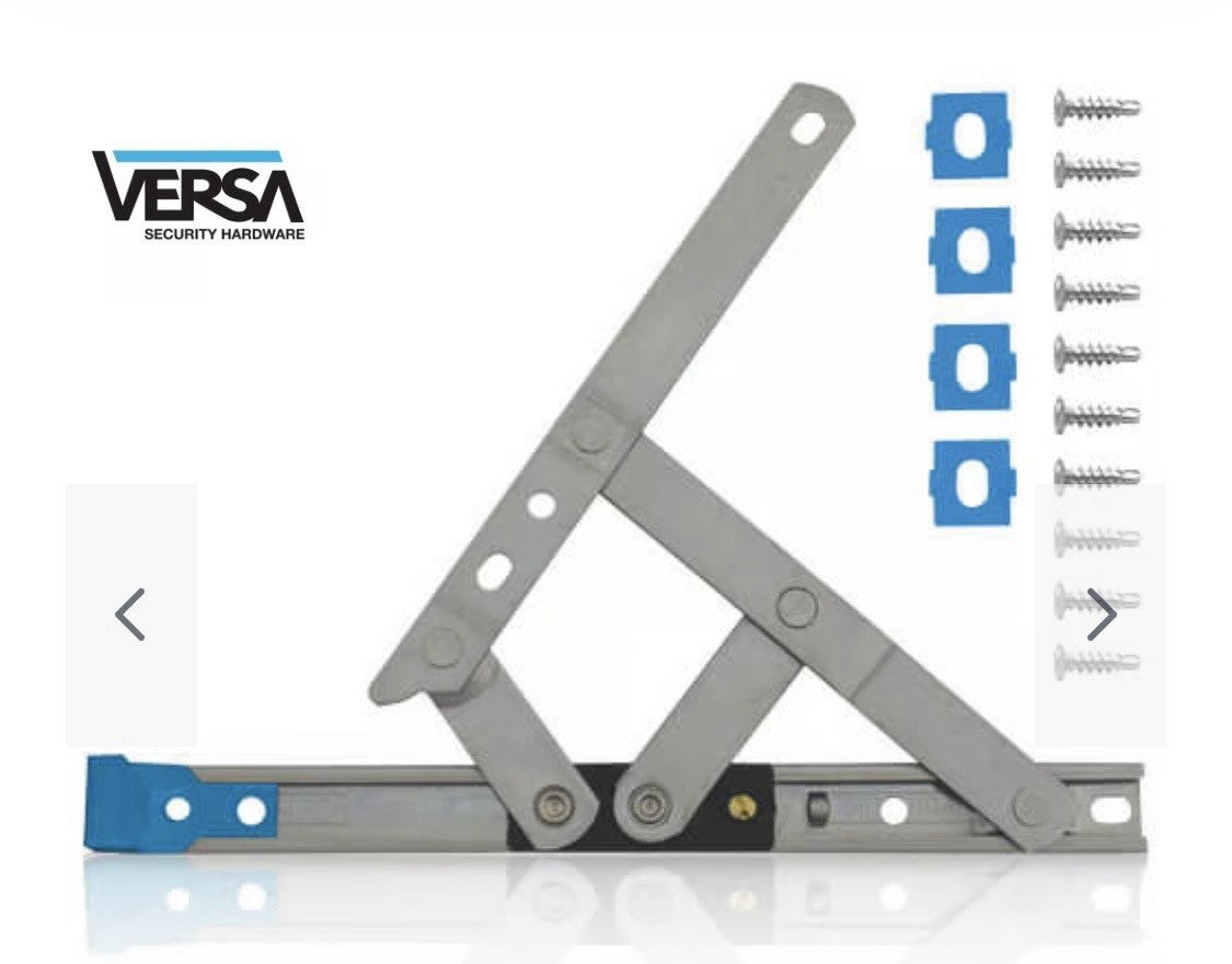 Pair UPVC Window Hinges Friction Stay 24" Versa Retrofit Top Hung Clearance
