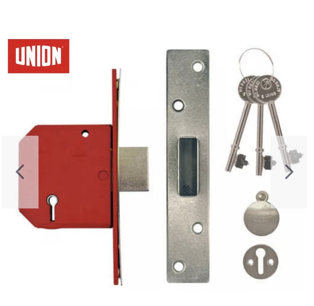Union 2134E British Standard  5 Lever Mortice Deadlock