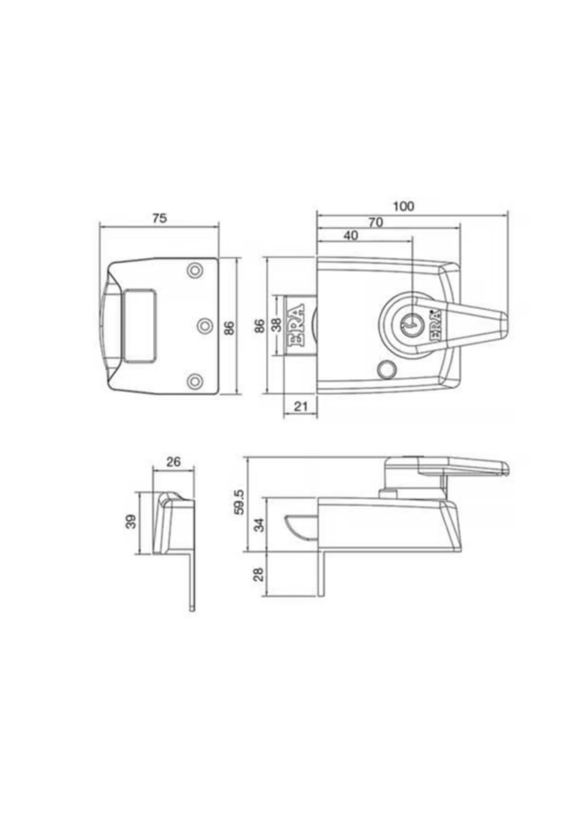 ERA 1830 BS3621:2007 High Security Nightlatch